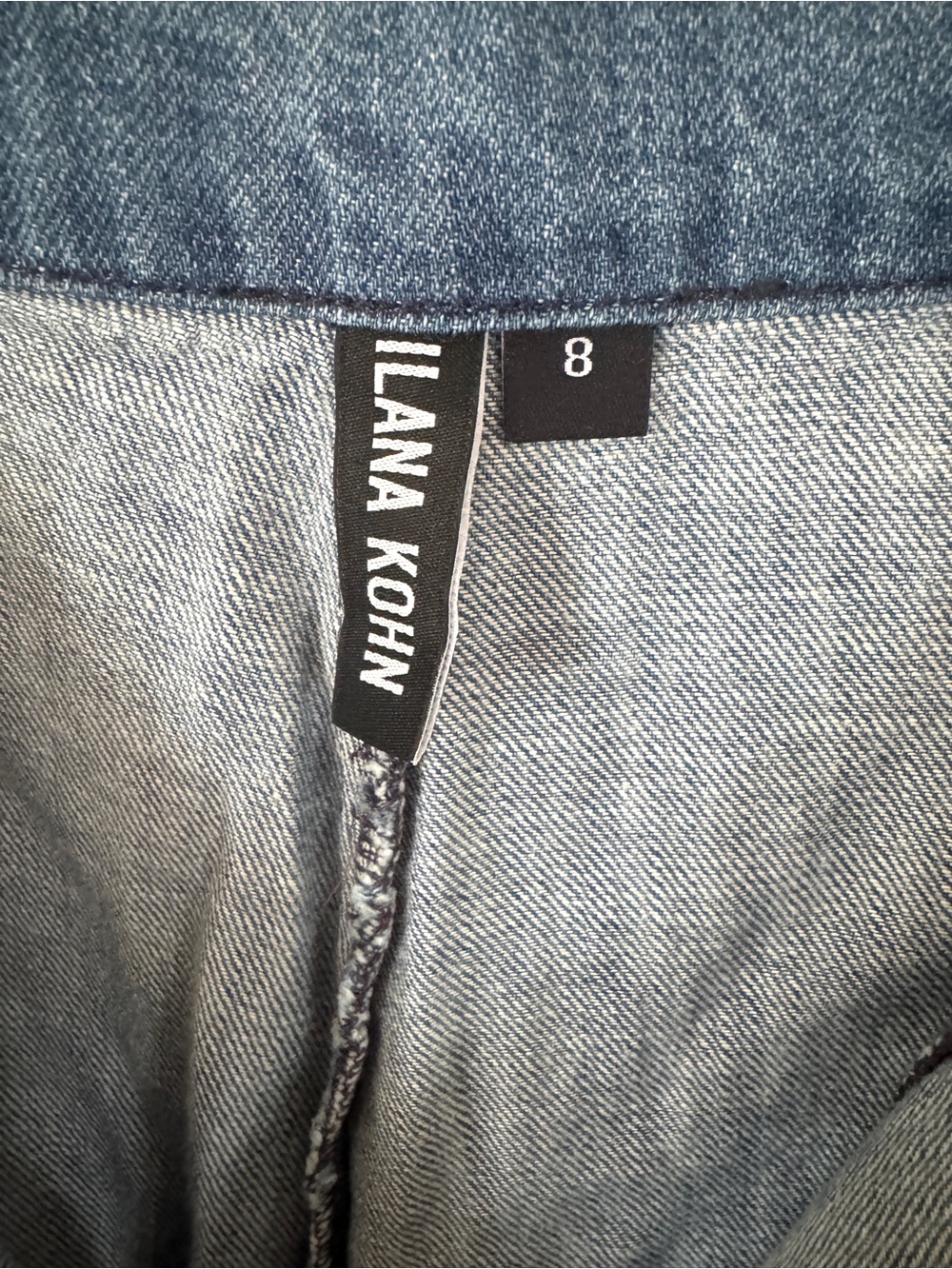 Ilana Kohn NWOT Chambray Wide Leg Crop Pants High Rise Size 8 - Picture 4 of 5